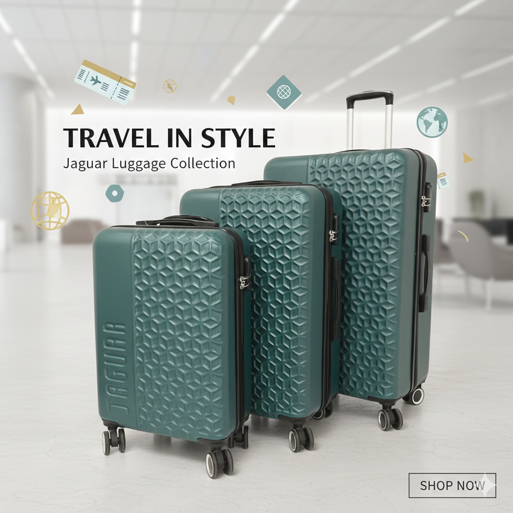 🧳 Jaguar Koffertsett – 3 stk trolleys (20” · 24” · 28”)