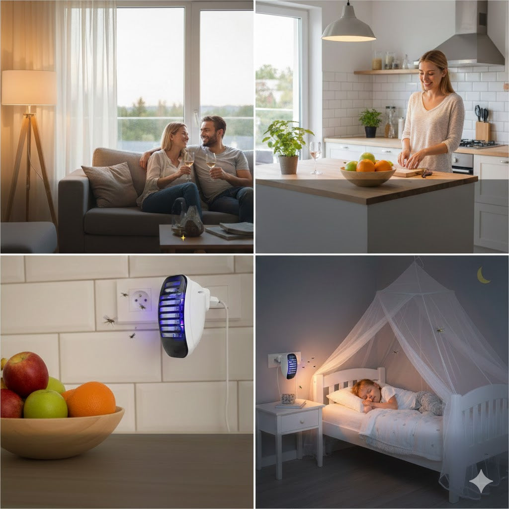 Effektiv og stillegående insekt felle med UV-lys